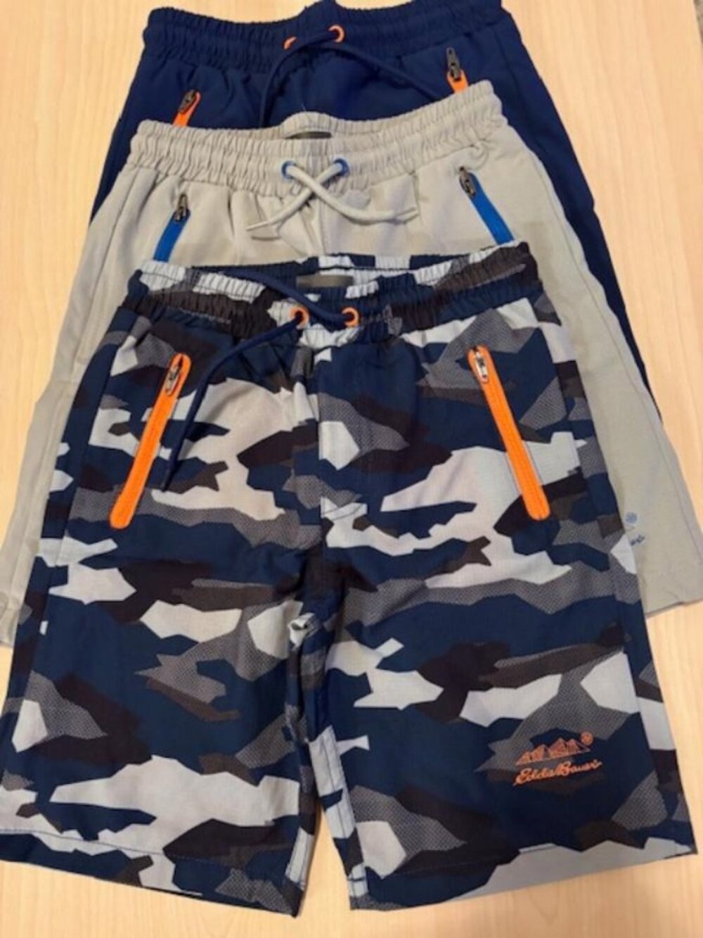 Boys Kids Eddie Bauer 3 Piece Swim Trunks Set Lot Size XS 5/6 Brand New Nice